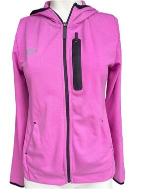 Umbro Pink Full-Zip Fleece Hoodie